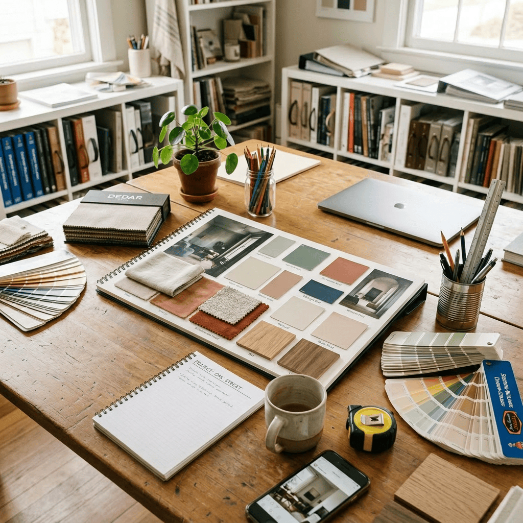 Remove people, keep home and office color focus